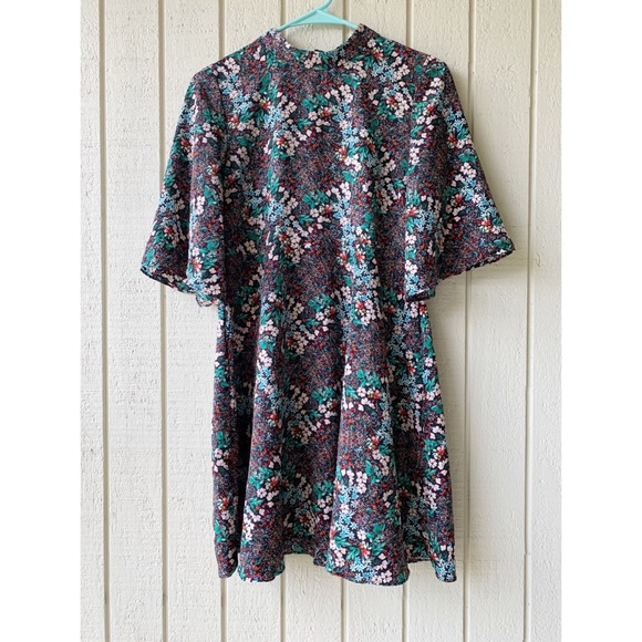 Zara Mock neck floral print mini dress size M - Picture 2 of 8